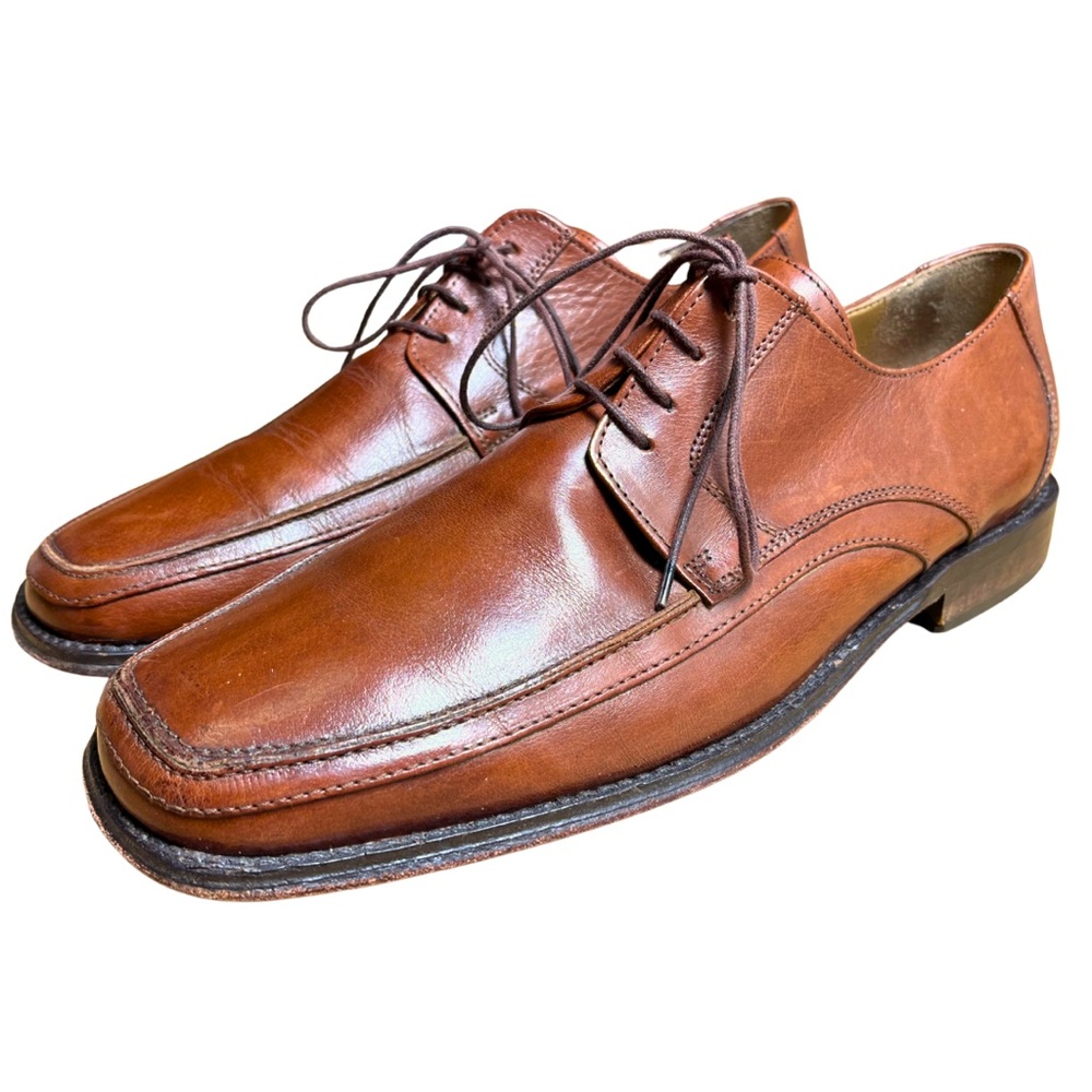 Wilke Rodriguez Leather Oxfords Mens 11 Brown Derby Square Toe Preppy Retro Shoe